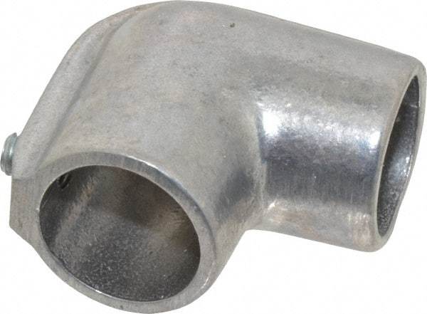 Hollaender - 1" Pipe, 90° Elbow, Aluminum Alloy Elbow Pipe Rail Fitting - Bright Finish - Americas Industrial Supply