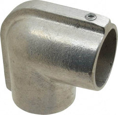 Hollaender - 1-1/2" Pipe, 90° Elbow, Aluminum Alloy Elbow Pipe Rail Fitting - Bright Finish - Americas Industrial Supply