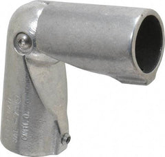 Hollaender - 1-1/4" Pipe, Adjustable Elbow, Aluminum Alloy Elbow Pipe Rail Fitting - Bright Finish - Americas Industrial Supply