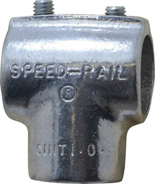 Hollaender - 1" Pipe, 90° Three Socket Tee, Aluminum Alloy Tee Pipe Rail Fitting - Bright Finish - Americas Industrial Supply