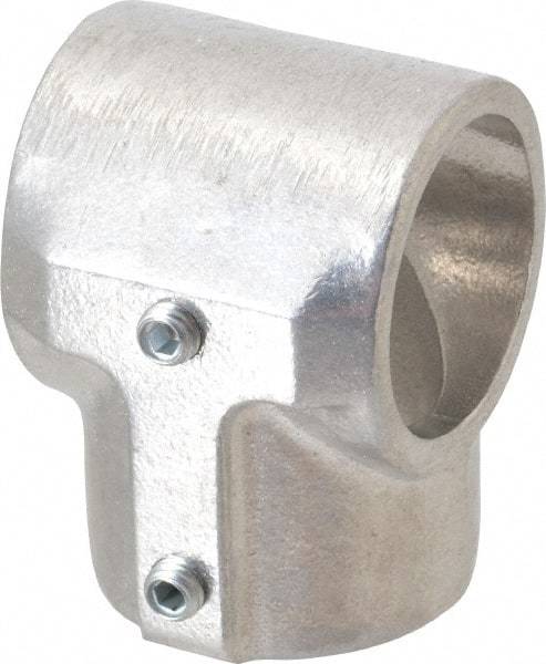 Hollaender - 1-1/2" Pipe, Tee-E, Aluminum Alloy Tee Pipe Rail Fitting - Bright Finish - Americas Industrial Supply