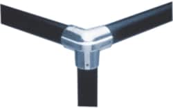 Hollaender - 3/4" Pipe, Side Outlet Elbow, Aluminum Alloy Elbow Pipe Rail Fitting - Bright Finish - Americas Industrial Supply