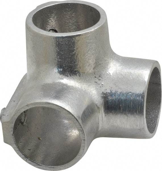 Hollaender - 1" Pipe, Side Outlet Elbow, Aluminum Alloy Elbow Pipe Rail Fitting - Bright Finish - Americas Industrial Supply