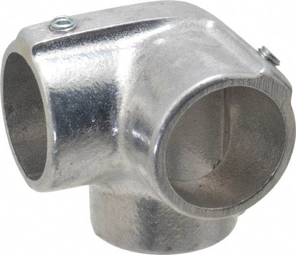 Hollaender - 1-1/4" Pipe, Side Outlet Elbow, Aluminum Alloy Elbow Pipe Rail Fitting - Bright Finish - Americas Industrial Supply