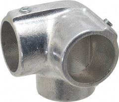 Hollaender - 1-1/4" Pipe, Side Outlet Elbow, Aluminum Alloy Elbow Pipe Rail Fitting - Bright Finish - Americas Industrial Supply