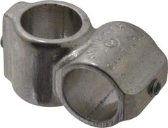 Hollaender - 3/4" Pipe, Short Barrel Crossover, Aluminum Alloy Cross Pipe Rail Fitting - Bright Finish - Americas Industrial Supply