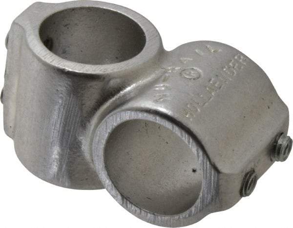 Hollaender - 1" Pipe, Short Barrel Crossover, Aluminum Alloy Cross Pipe Rail Fitting - Bright Finish - Americas Industrial Supply