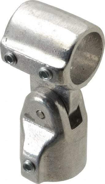Hollaender - 1" Pipe, Adjustable Elbow Assembly, Aluminum Alloy Elbow Pipe Rail Fitting - Bright Finish - Americas Industrial Supply