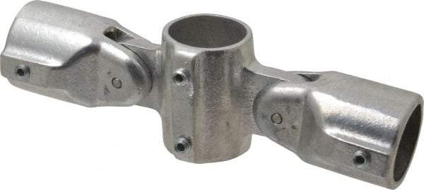 Hollaender - 1-1/4" Pipe, Adjustable Cross Assembly, Aluminum Alloy Cross Pipe Rail Fitting - Bright Finish - Americas Industrial Supply