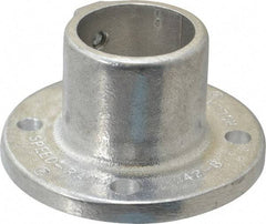 Hollaender - 1-1/2" Pipe, Base Flange, Aluminum Alloy Flange Pipe Rail Fitting - Bright Finish - Americas Industrial Supply