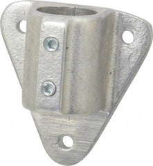 Hollaender - 1" Pipe, Wall Mount Flange, Aluminum Alloy Flange Pipe Rail Fitting - Bright Finish - Americas Industrial Supply