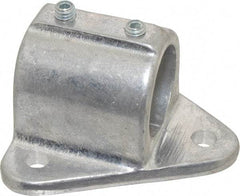 Hollaender - 1-1/4" Pipe, Wall Mount Flange, Aluminum Alloy Flange Pipe Rail Fitting - Bright Finish - Americas Industrial Supply