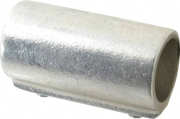 Hollaender - 1" Pipe, Aluminum Alloy Straight Coupling Pipe Rail Fitting - Bright Finish - Americas Industrial Supply