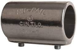 Hollaender - 1-1/4" Pipe, Aluminum Alloy Straight Coupling Pipe Rail Fitting - Bright Finish - Americas Industrial Supply