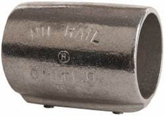 Hollaender - 2" Pipe, Aluminum Alloy Straight Coupling Pipe Rail Fitting - Bright Finish - Americas Industrial Supply