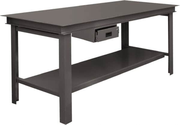 Durham - 72 Wide x 36" Deep x 34" High, Steel Workbench - Straight Edge, Fixed Legs - Americas Industrial Supply