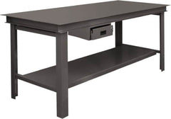 Durham - 72 Wide x 36" Deep x 34" High, Steel Workbench - Straight Edge, Fixed Legs - Americas Industrial Supply