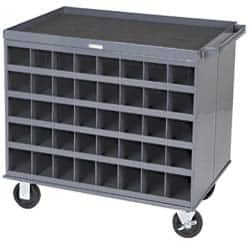 Durham - 1,000 Lb Capacity, 80 Bin Mobile Cabinet - 24" Wide x 24" Deep x 32" High, Steel, Gray - Americas Industrial Supply
