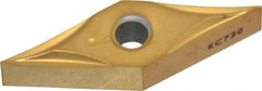 Kennametal - VNGP330 Grade KC730 Carbide Turning Insert - TiN Finish, 35° Diamond, 3/8" Inscr Circle, 3/16" Thick, 0.0039" Corner Radius - Americas Industrial Supply