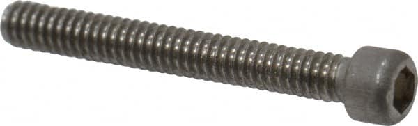 Value Collection - #0-80 UNF Hex Socket Drive, Socket Cap Screw - Grade 18-8 & Austenitic A2 Stainless Steel, Fully Threaded, 1/2" Length Under Head - Americas Industrial Supply