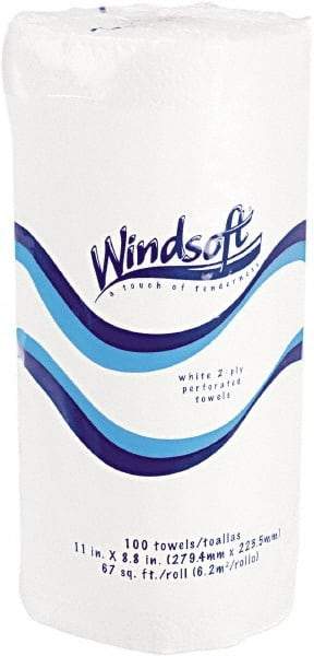 Windsoft - Perforated Roll of 2 Ply White Paper Towels - 15-1/2" Wide - Americas Industrial Supply