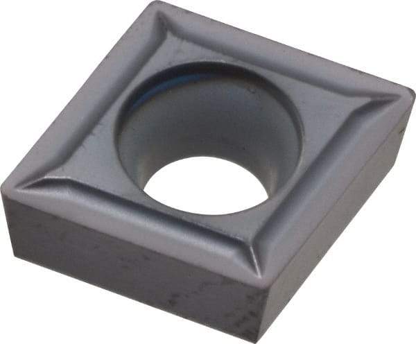 Kennametal - CCGT32.51 LF Grade KC5010 Carbide Turning Insert - TiAlN Finish, 80° Diamond, 3/8" Inscr Circle, 5/32" Thick, 1/64" Corner Radius - Americas Industrial Supply