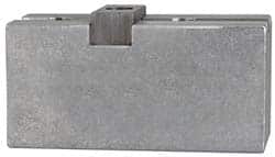 Abbott Workholding Products - 12" & Up Chuck Capacity, Tongue & Groove Attachment, Square Soft Lathe Chuck Jaw - 3 Jaws, Aluminum, 2-1/2" Btw Mount Hole Ctrs, 5-1/2" Long x 2" Wide x 3" High, 1/2" Groove, 5/8" Fastener - Americas Industrial Supply