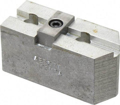 Abbott Workholding Products - 6" & Up Chuck Capacity, Tongue & Groove Attachment, Square Soft Lathe Chuck Jaw - 3 Jaws, Aluminum, 1-1/2" Btw Mount Hole Ctrs, 3" Long x 1-1/4" Wide x 1-1/2" High, 5/16" Groove, 3/8" Fastener - Americas Industrial Supply