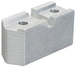 Abbott Workholding Products - 10 to 12" Chuck Capacity, Serrated Attachment, Square Soft Lathe Chuck Jaw - 3 Jaws, Aluminum, 1-3/4" Btw Mount Hole Ctrs, 5-1/2" Long x 2" Wide x 3" High, 3/4" Groove, 1/2" Fastener - Americas Industrial Supply
