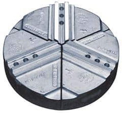 Abbott Workholding Products - 15" & Up Chuck Capacity, 1/16" x 90 Serrated Attachment, Round Soft Lathe Chuck Jaw - 3 Jaws, Cast Aluminum, 1-9/16" Btw Mount Hole Ctrs, 18" Wide x 3" High, 0.827" Groove, 5/8" Fastener - Americas Industrial Supply