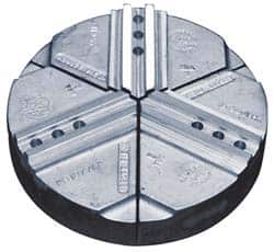 Abbott Workholding Products - 25" & Up Chuck Capacity, 3/32" x 90° Serrated Attachment, Round Soft Lathe Chuck Jaw - 3 Jaws, Cast Aluminum, 1-1/2" Btw Mount Hole Ctrs, 24" Wide x 4" High, 1.004" Groove, 0.7874" & 20mm Fastener - Americas Industrial Supply