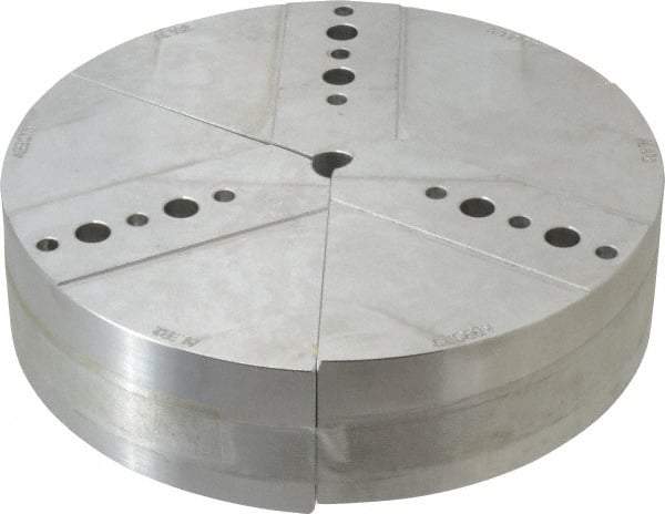 Abbott Workholding Products - 8" & Up Chuck Capacity, Northfield Attachment, Round Soft Lathe Chuck Jaw - 3 Jaws, Aluminum, 7.92" Wide x 2" High - Americas Industrial Supply