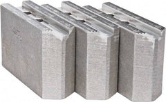 Abbott Workholding Products - 10" & Up Chuck Capacity, 1.5mm x 60° Serrated Attachment, Square Soft Lathe Chuck Jaw - 3 Jaws, Aluminum, 1.1811" Btw Mount Hole Ctrs, 4-1/2" Long x 1-1/2" Wide x 3" High, 0.6299" Groove, 0.4724" & 12mm Fastener - Americas Industrial Supply