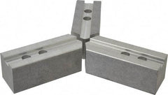 Abbott Workholding Products - 12" & Up Chuck Capacity, 1.5mm x 60° Serrated Attachment, Square Soft Lathe Chuck Jaw - 3 Jaws, Aluminum, 1.1811" Btw Mount Hole Ctrs, 5-1/2" Long x 2" Wide x 2" High, 0.7087" Groove, 0.5512" & 14mm Fastener - Americas Industrial Supply