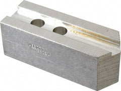 Abbott Workholding Products - 12" & Up Chuck Capacity, 1.5mm x 60° Serrated Attachment, Square Soft Lathe Chuck Jaw - 3 Jaws, Aluminum, 1.1811" Btw Mount Hole Ctrs, 5-1/2" Long x 2" Wide x 2" High, 0.8268" Groove, 0.6299" & 16mm Fastener - Americas Industrial Supply