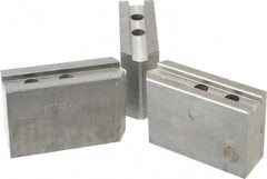 Abbott Workholding Products - 10" & Up Chuck Capacity, 1.5mm x 60° Serrated Attachment, Square Soft Lathe Chuck Jaw - 3 Jaws, Steel, 1.2598" Btw Mount Hole Ctrs, 4-1/2" Long x 1-1/2" Wide x 3" High, 0.6299" Groove, 0.4724" & 12mm Fastener - Americas Industrial Supply