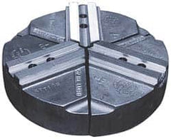 Abbott Workholding Products - 15" & Up Chuck Capacity, 1.5mm x 60° Serrated Attachment, Round Soft Lathe Chuck Jaw - 3 Jaws, Cast Aluminum, 1.6929" Btw Mount Hole Ctrs, 18" Wide x 4" High, 0.8661" Groove, 0.7874" & 20mm Fastener - Americas Industrial Supply