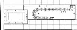 Igus - 0.95 Inch Outside Width x 0.76 Inch Outside Height, Cable and Hose Carrier Plastic Crossbar Mounting Bracket Set - 1-1/2 Inch Bend Radius, 0.63 Inch Inside Width x 0.57 Inch Inside Height - Americas Industrial Supply