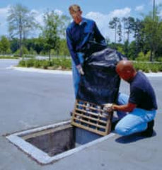 UltraTech - 28" Long x 28" Wide, Polypropylene Grate Guard - Black, Use for Sediment Only - Americas Industrial Supply