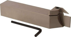 Iscar - HELI, External, Right Hand, 0.157 to 3/16" Groove Width, Indexable Grooving Tool Holder - DG.. 4003, GRIP 4.. Insert Compatibility, 1-1/4" Shank Height, 1-1/4" Shank Width, 7" OAL - Americas Industrial Supply