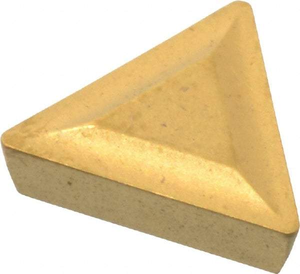 Interstate - TPMR731 Grade TCN55 Carbide Turning Insert - TiC/TiN Finish, 60° Triangle, 7/32" Inscr Circle, 3/32" Thick, 1/64" Corner Radius - Americas Industrial Supply