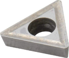 Interstate - TPGH322 HF Grade I55 Carbide Turning Insert - 60° Triangle, 3/8" Inscr Circle, 1/8" Thick, 1/32" Corner Radius - Americas Industrial Supply
