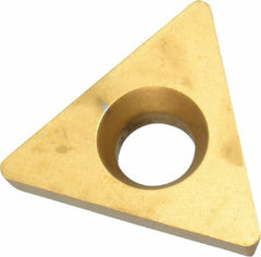 Interstate - TPGW322 Grade TCN55 Carbide Turning Insert - TiN Finish, 60° Triangle, 3/8" Inscr Circle, 1/8" Thick, 1/32" Corner Radius - Americas Industrial Supply