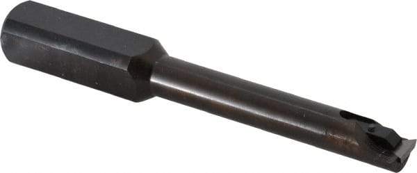 Made in USA - 0.55" Min Bore Diam, 5" OAL, 3/4" Shank Diam, Indexable Boring Bar - 3" Max Bore Depth, TPEE 730 Insert, Clamp Holding Method - Americas Industrial Supply