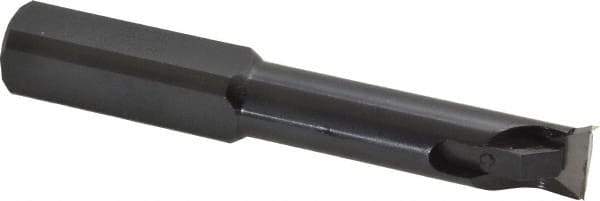 Made in USA - 0.7" Min Bore Diam, 4-1/2" OAL, 3/4" Shank Diam, Indexable Boring Bar - 2-1/2" Max Bore Depth, TPG 320 Insert, Clamp Holding Method - Americas Industrial Supply