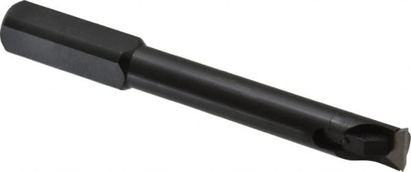 Made in USA - 0.7" Min Bore Diam, 5-3/4" OAL, 3/4" Shank Diam, Indexable Boring Bar - 3-3/4" Max Bore Depth, TPG 320 Insert, Clamp Holding Method - Americas Industrial Supply