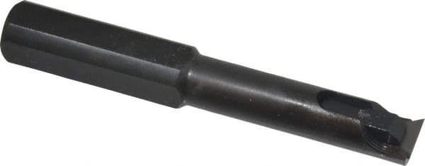 Made in USA - 0.475" Min Bore Diam, 3-1/4" OAL, 1/2" Shank Diam, Indexable Boring Bar - 1-3/4" Max Bore Depth, TPEE 730 Insert, Clamp Holding Method - Americas Industrial Supply