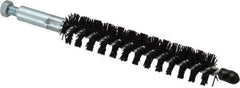 Schaefer Brush - 4" Brush Length, 3/4" Diam, Nylon Single Stem, Single Spiral Condenser Tube Brush - 6-1/4" Long, Nylon, 1/4-28 Male Connection - Americas Industrial Supply