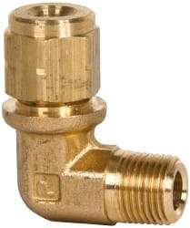 Parker - 1/2" OD, Brass Male Elbow - 250 Max Working psi, Comp x MNPT Ends - Americas Industrial Supply