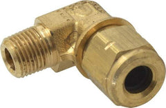 Parker - 1/4" OD, Brass Male Elbow - 600 Max Working psi, Comp x MNPT Ends - Americas Industrial Supply